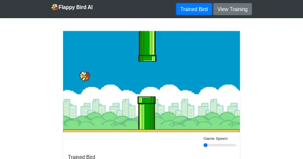 Screenshot of FlappyBird AI