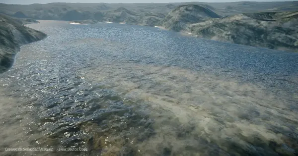 Screenshot of river flow