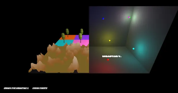 Screenshot of three.js lab