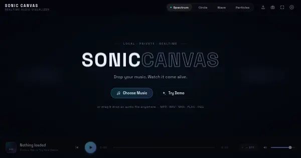 Screenshot of sonic canvas