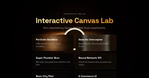 Screenshot of Projects