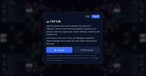 Screenshot of cell lab