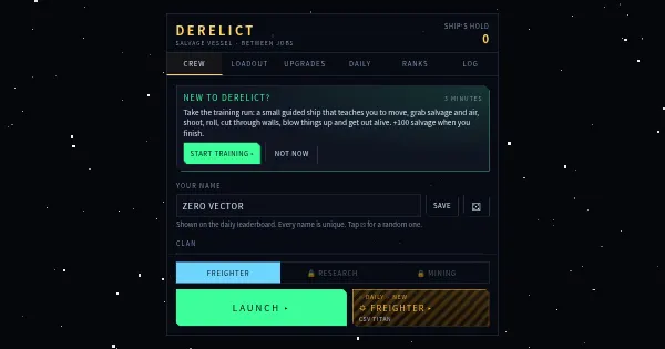 Screenshot of derelict