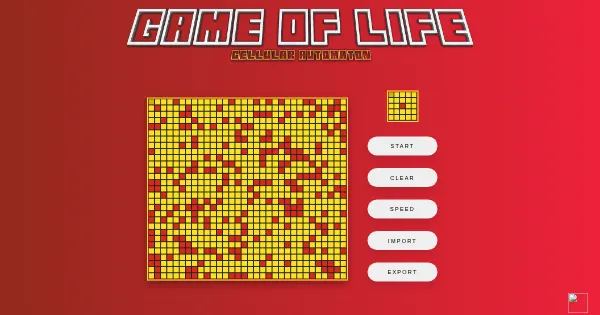 Screenshot of game of life