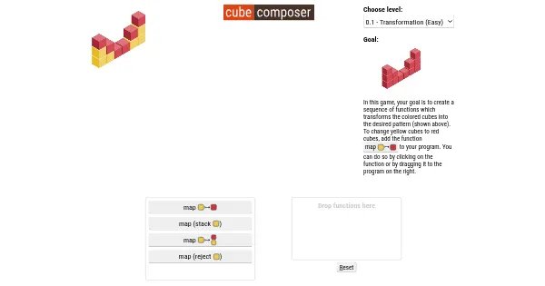 Screenshot of cube composer