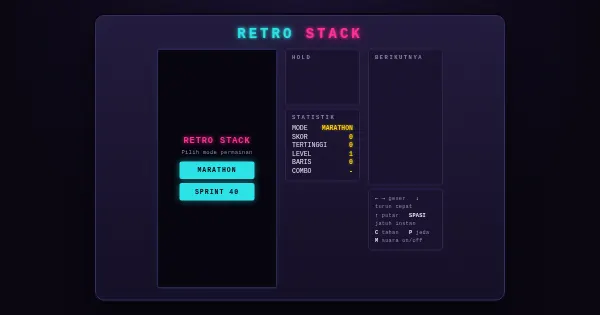 Screenshot of retro stack