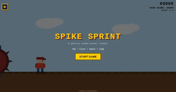 Screenshot of spike sprint