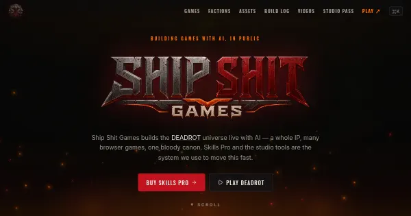 Screenshot of shipshit.games
