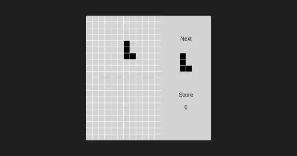 Screenshot of tetris vannila ts