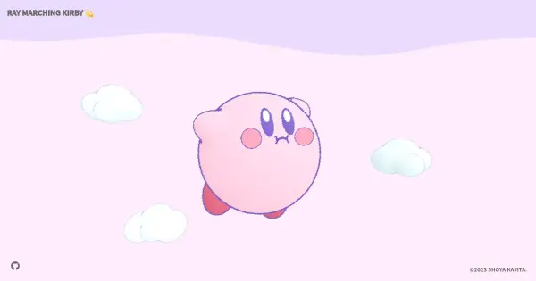 Screenshot of Toys No.037 GLSLSchool Task3 RayMarching Kirby
