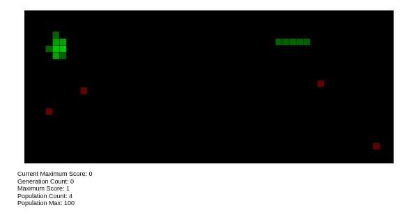 Screenshot of snake game self played