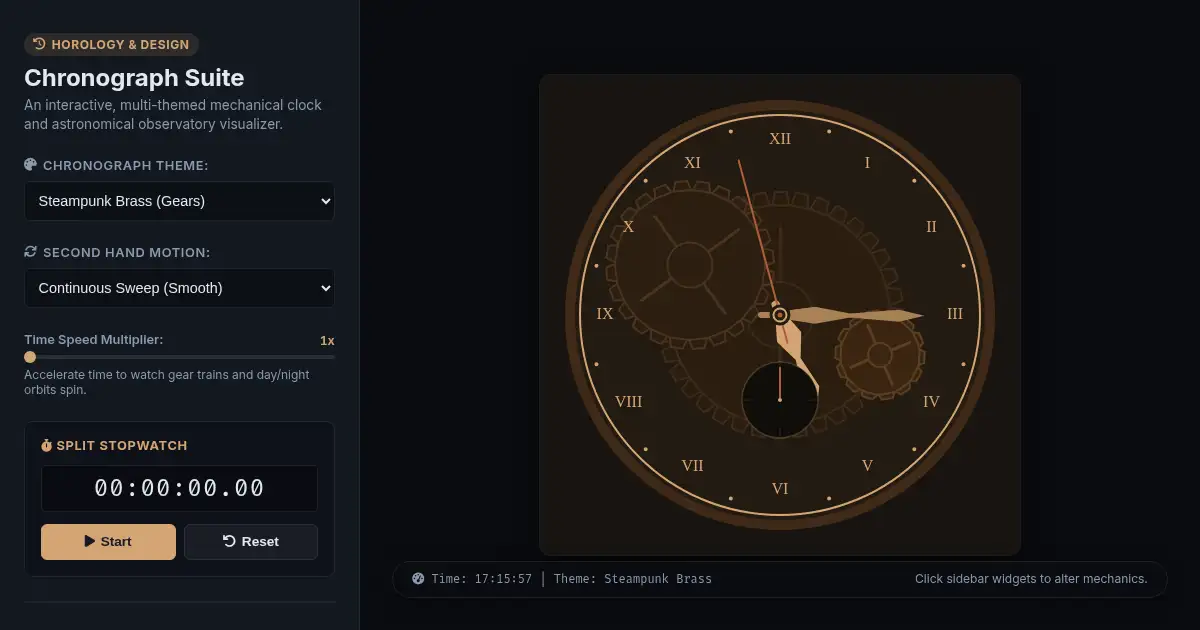 Screenshot of p5js clock