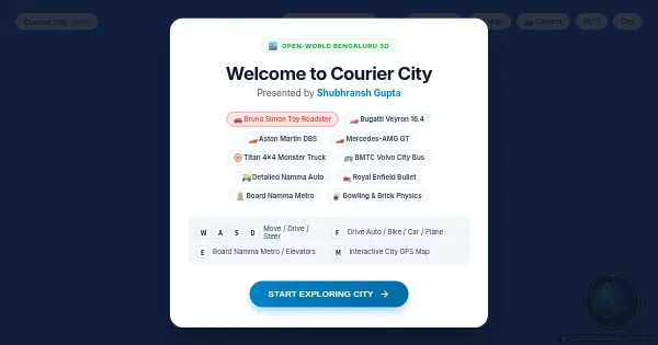 Screenshot of courier city