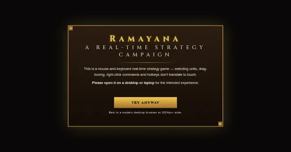 Screenshot of ramayana rts