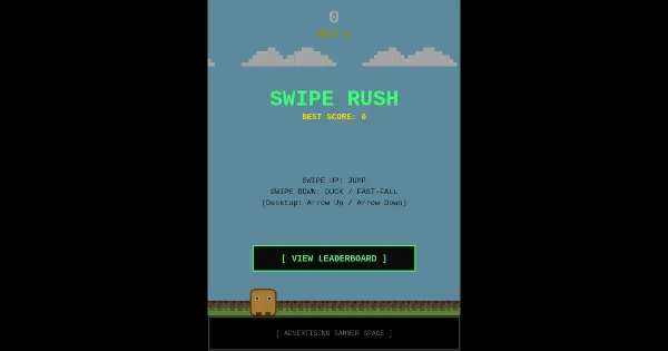 Screenshot of swipe rush