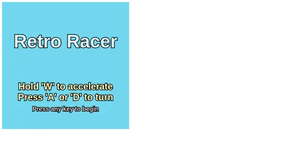 Screenshot of retro racer