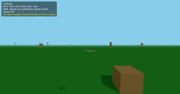 Screenshot of flight simulator