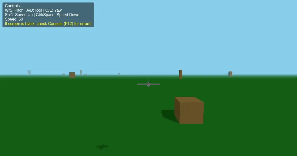 Screenshot of flight simulator