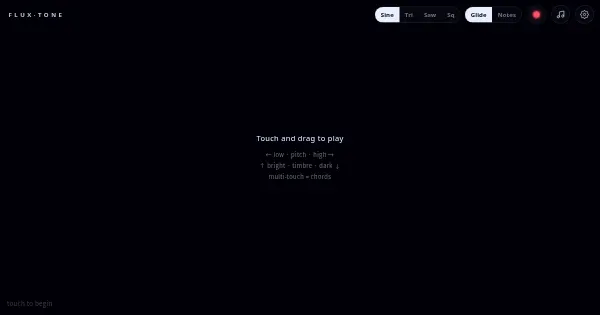 Screenshot of FluxTone