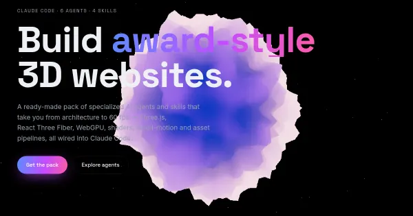Screenshot of 3d web pack