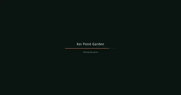 Screenshot of koi pond garden