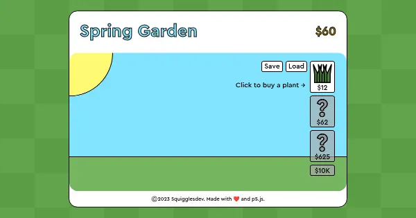 Screenshot of Garden Project