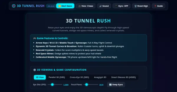 Screenshot of 3DTunnelRush