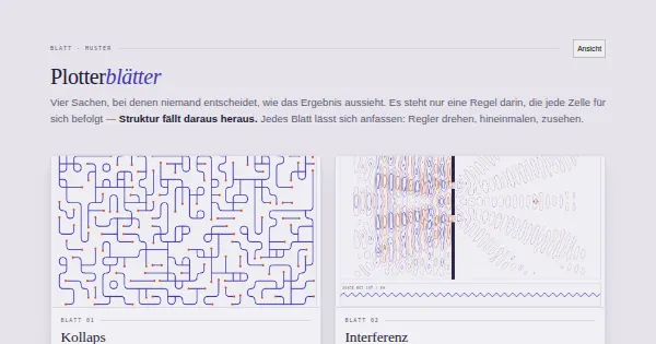Screenshot of plotterblaetter