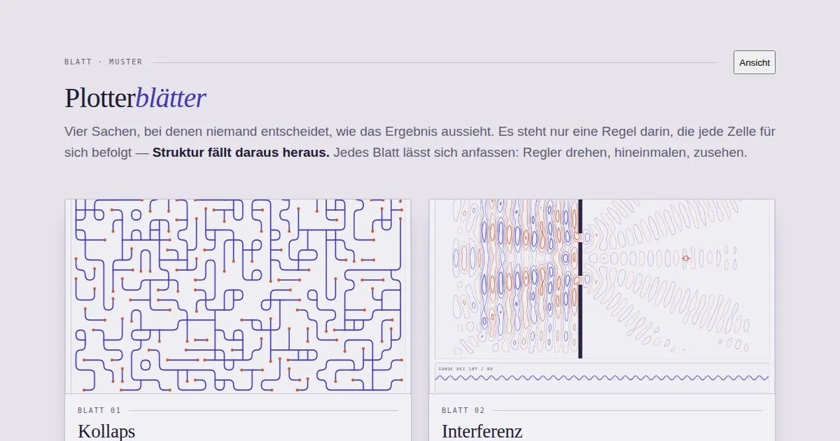 Screenshot of plotterblaetter