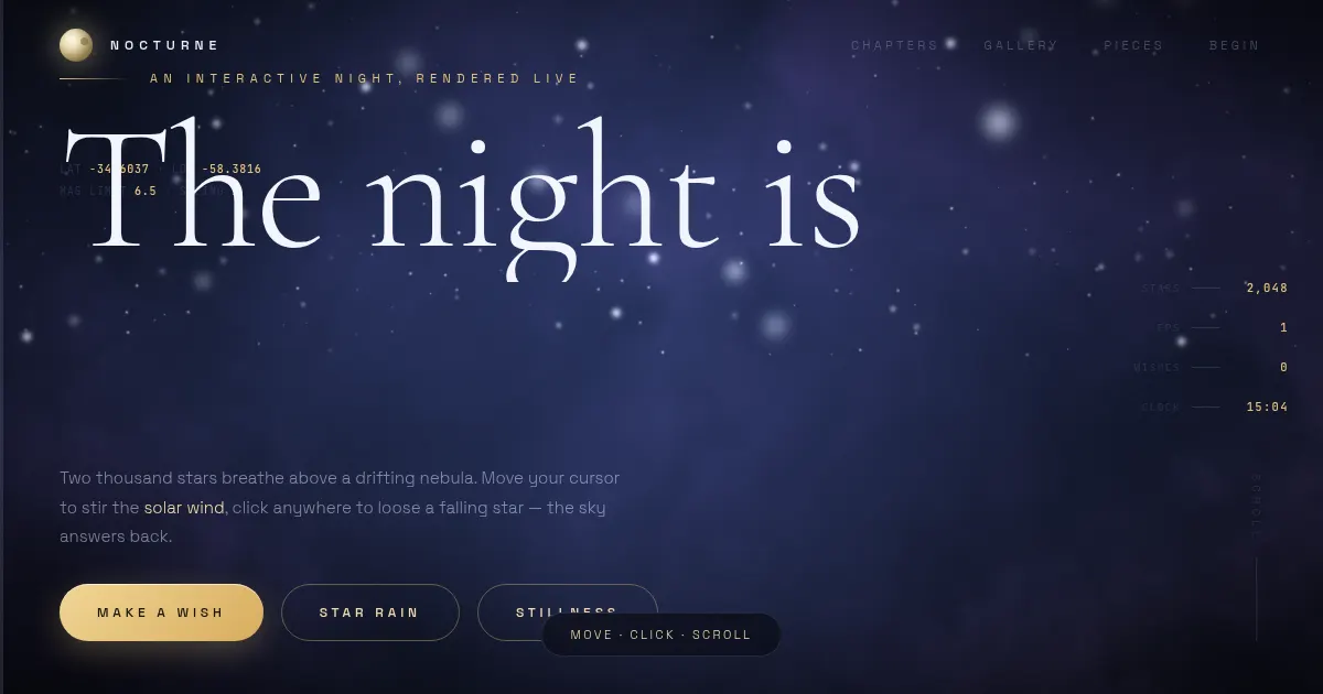 Screenshot of nocturne