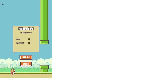 Screenshot of FlappyBird