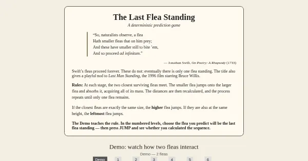 Screenshot of fleas phaser