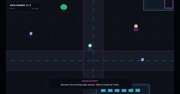 Screenshot of pixi neon district