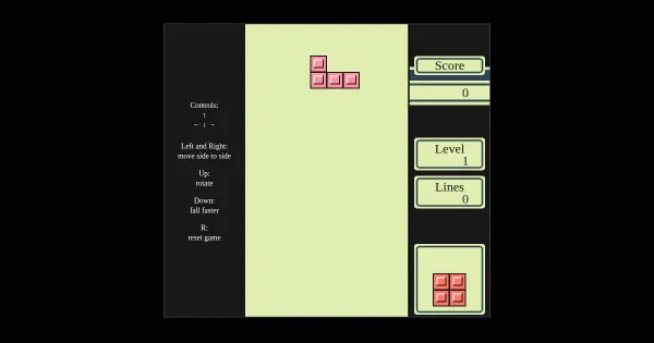 Screenshot of TetrisGame