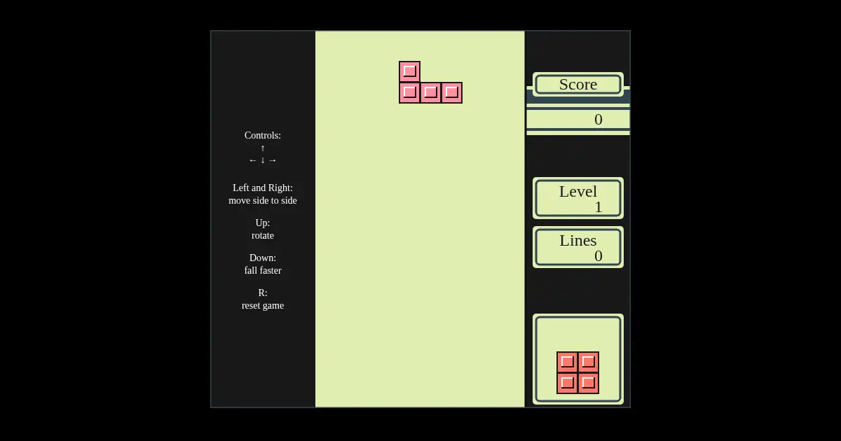 Screenshot of TetrisGame