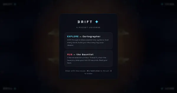 Screenshot of drift
