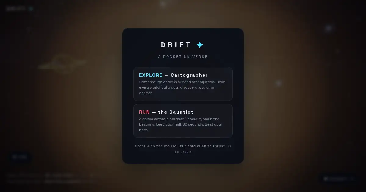 Screenshot of drift