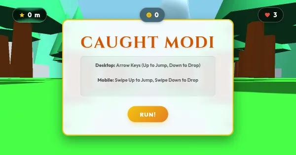 Screenshot of caught modi