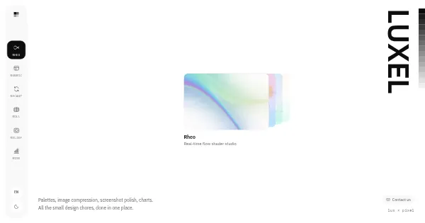 Screenshot of Luxel design studio