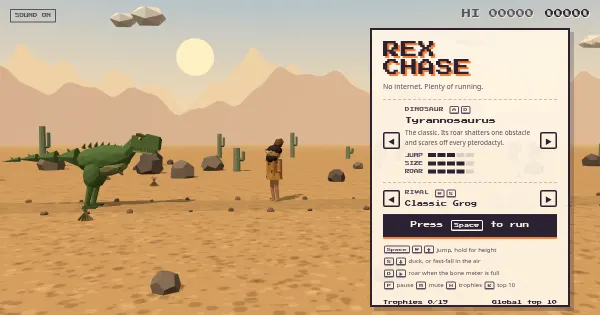 Screenshot of rex chase