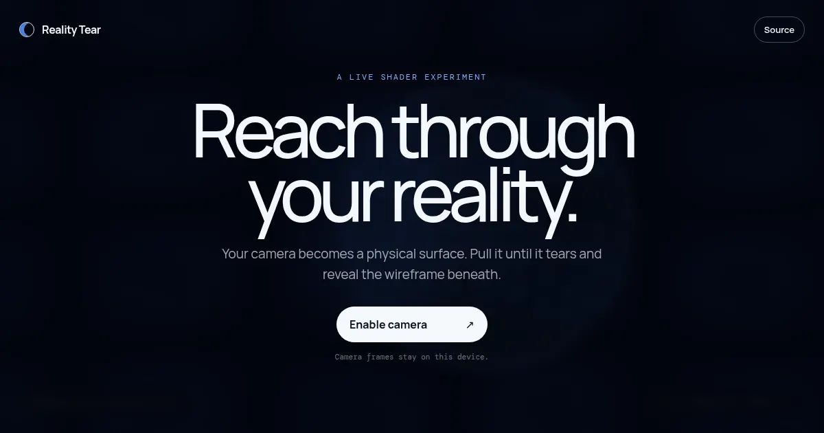Screenshot of reality tear