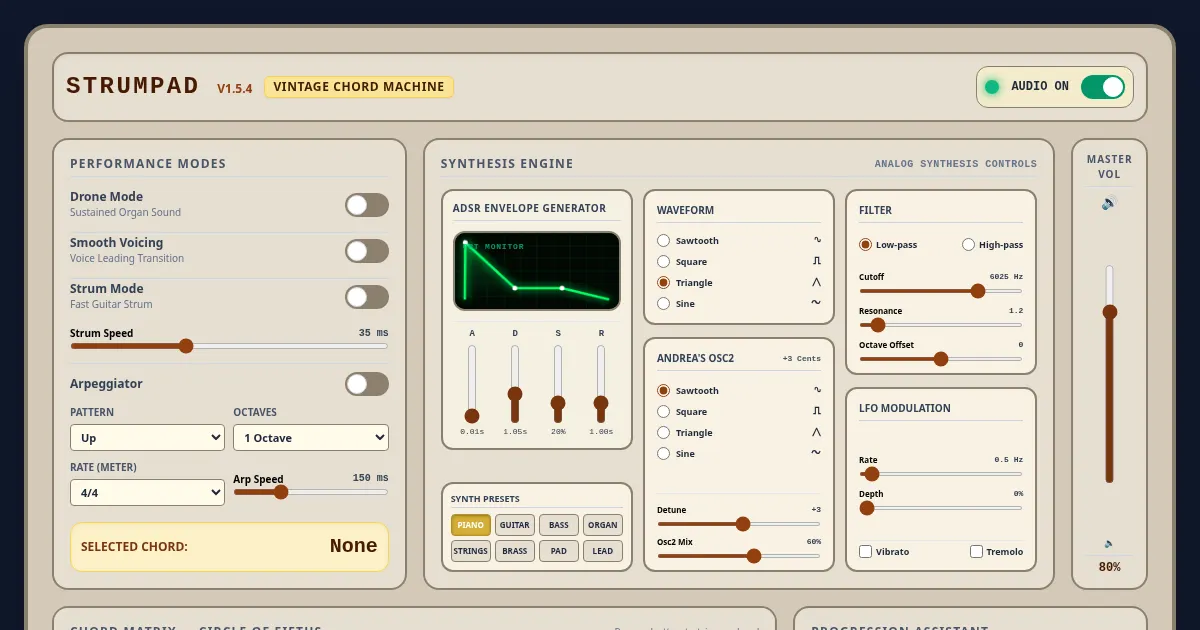 Screenshot of StrumPad