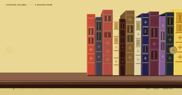 Screenshot of bookshelf