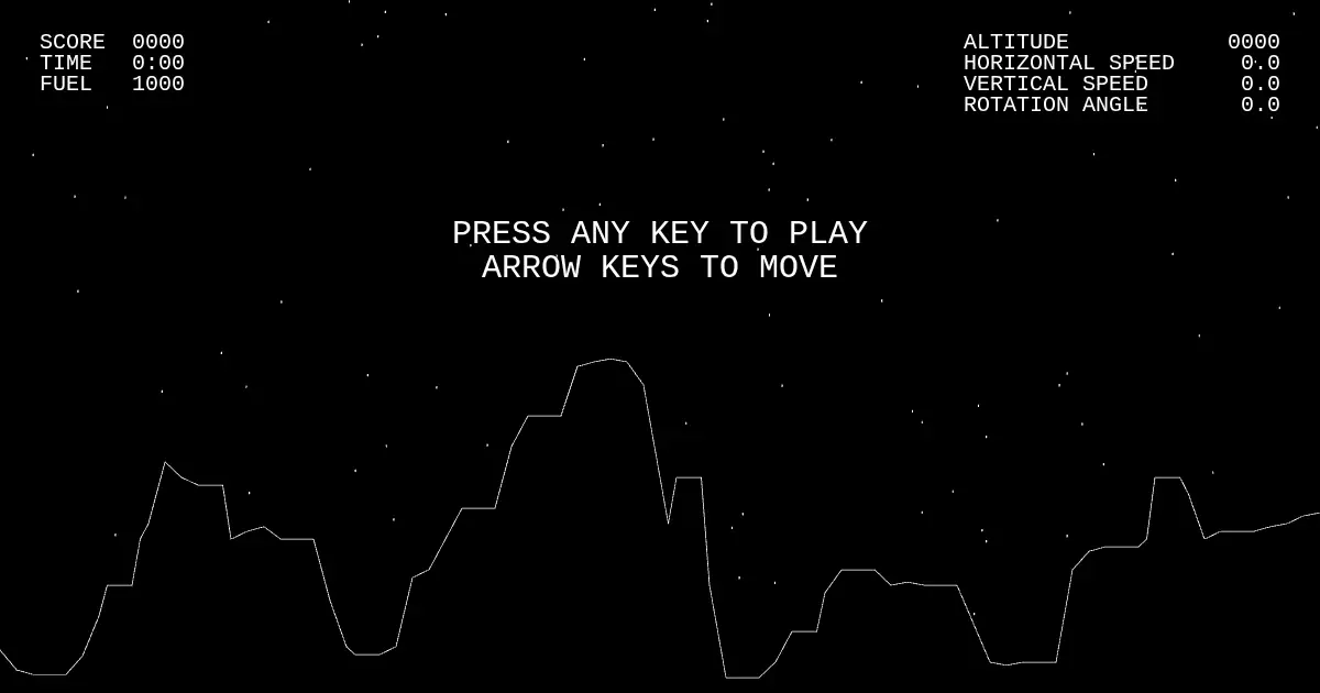 Screenshot of moonlander