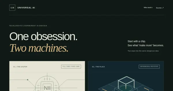 Screenshot of Universal AI