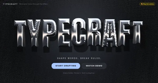 Screenshot of Typecraft