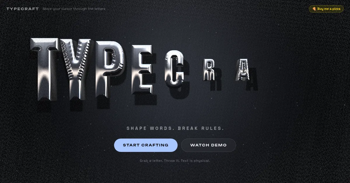 Screenshot of Typecraft