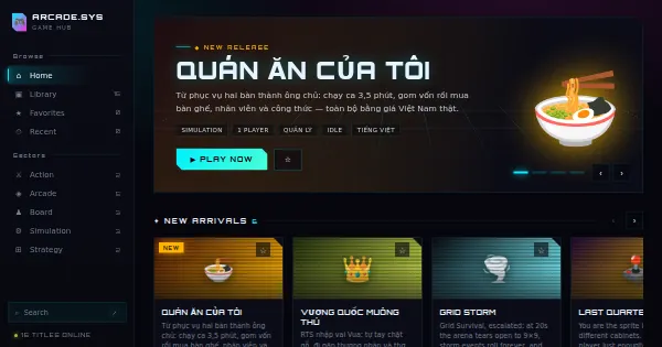 Screenshot of vibe browser game