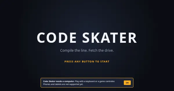 Screenshot of code skater