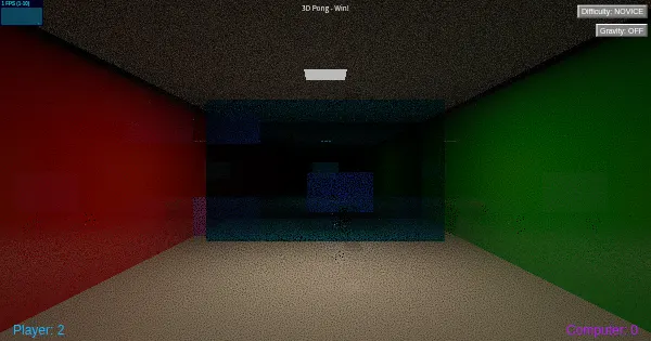 Screenshot of 3D Pong